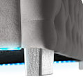 Miniatyrbillede 7 af 11: Sengeramme med LED-strips og opbevaring - mørkegrå,180 x 200 cm Dark grey