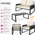 Miniatyrbillede 2 af 11: tectake Gartenlounge-sæt Captive i reb-design - Sæt 1 (1 x sofa / 1 x bord / 2 x lænestole) Sæt 1 (1 x sofa / 1 x bord / 2 x lænestole) Graphite grey