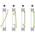 Miniatyrbillede 5 af 5: tectake Insektnet til vindue - 130 x 150 cm White