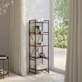 Miniatyrbillede 3 af 10: tectake Reol Manchester 47,5 x 34,5 x 151,5 cm -  Industrielt mørkt træ, rustikt Dark brown