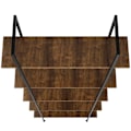 Miniatyrbillede 6 af 9: tectake Reol Glasgow 106 x 34,5 x 179,5 cm -  Industrielt mørkt træ, rustikt Dark brown
