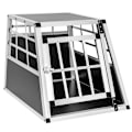 Miniatyrbillede 1 af 9: tectake Hundebur single med lige bagvæg - 54 x 69 x 50 cm 54 x 69 x 50 cm Black