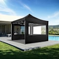 Miniatyrbillede 3 af 11: tectake Easy up pavillon Olivia 3x3 m med 4 sidestykker -  sort Black