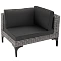 Miniatyrbillede 6 af 11: tectake Polyrattan loungesæt Bellaria med aluminiumsramme -  grå Grey