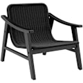 Miniatyrbillede 5 af 11: tectake Polyrattan havestol Treviso, træramme og polstring -  sort Black