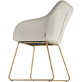 Miniatyrbillede 8 af 11: Spisebordsstol Jeane, velour - Velour creme/guld,Sæt med 6 stk. Velour creme/guld