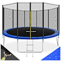 Miniatyrbillede 1 af 11: tectake Trampolin med sikkerhedsnet - 457 cm 457 cm Blue