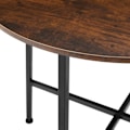 Miniatyrbillede 4 af 6: tectake Spisebord Ennis 80x76cm -  Industrielt mørkt træ, rustikt Dark brown