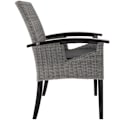 Miniatyrbillede 7 af 11: tectake Polyrattan havebord Taranto med 4 stole Rosarno -  grå Grey