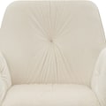 Miniatyrbillede 9 af 11: Stol Lenia, polstret - Velour creme/sort,Sæt med 2 stk. Velour creme/sort