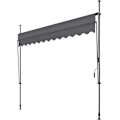 Miniatyrbillede 5 af 11: tectake Markise med håndsving, højdejusterbar - 300 x 180 cm Grey