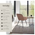 Miniatyrbillede 2 af 10: tectake Stol Marilyn velour -  brun/sort Black