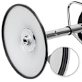 Miniatyrbillede 6 af 8: tectake Barstole, sæt med 2 stk., i kunstlæder og krom 60-81cm Black