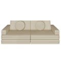 Miniatyrbillede 4 af 11: tectake Børnesofa Lilly, 8-delt, med sovefunktion - 160 cm Beige