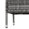 Miniatyrbillede 8 af 9: tectake Polyrattan havestole med bord -  grå/lysegrå Light grey