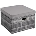 Miniatyrbillede 9 af 11: tectake Polyrattan loungesæt Bari -  grå Grey