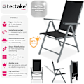 Miniatyrbillede 2 af 7: tectake Klapstol i aluminium 2 stk. -  anthrazit Graphite grey