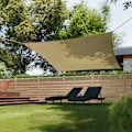 Miniatyrbillede 4 af 6: tectake Solsejl firkantet, beige - 360 x 360 cm 360 x 360 cm Beige