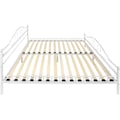 Miniatyrbillede 1 af 6: tectake Sengeramme med lamelbund, Klassisk - 200 x 180 cm White