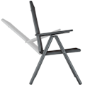 Miniatyrbillede 3 af 7: tectake Klapstol i aluminium 2 stk. -  anthrazit Graphite grey