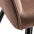 Miniatyrbillede 7 af 10: tectake Stol Marilyn velour -  brun/sort Black