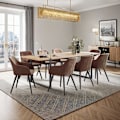 Miniatyrbillede 4 af 10: tectake Stol Marilyn velour -  brun/sort Black