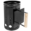 Miniatyrbillede 1 af 3: tectake Grillstarter med varmeskjold -  sort Black