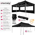 Miniatyrbillede 2 af 11: tectake Easy up pavillon Viola 3x6 m med 2 sidestykker -  sort Black