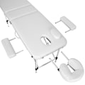 Miniatyrbillede 3 af 10: tectake Massagebriks med 2 zoner, polstring, massageruller og aluminiumsstel -  hvid White