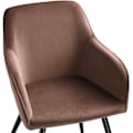 Miniatyrbillede 6 af 10: tectake Stol Marilyn velour -  brun/sort Black