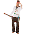 Miniatyrbillede 1 af 6: tectake Hippie Jimmy kostume White M