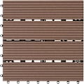 Miniatyrbillede 4 af 9: tectake Sæt terrassebrædder Tegulas -  brun Brown