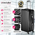 Miniatyrbillede 2 af 11: tectake Kuffertsæt hardcase -  sort Black one size