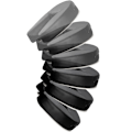 Miniatyrbillede 9 af 11: tectake Massagebriks med 3 zoner, polstring + taske -  sort Black