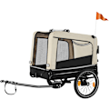 Miniatyrbillede 4 af 11: tectake Cykeltrailer til hunde WoofRider, foldbar, op til 40 kg -  beige Beige