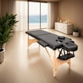 Miniatyrbillede 10 af 10: tectake Massagebriks med 2 zoner, 5cm polstring  + taske -  sort Black