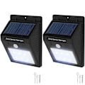 Miniatyrbillede 1 af 6: tectake 2x LED lampe med bevægelsessensor og solceller Black