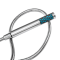 Miniatyrbillede 3 af 6: tectake Brusesæt med 10 massagedyser og glasfront aluminium Silver