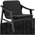 Miniatyrbillede 1 af 11: tectake Polyrattan havestol Treviso, træramme og polstring -  sort Black