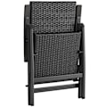 Miniatyrbillede 5 af 9: tectake Polyrattan kurvestol Canberra -  sort Black