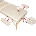 Miniatyrbillede 5 af 9: tectake Massagebriks Somwang med 3 zoner, 7,5 cm polstring -  beige Beige