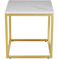Miniatyrbillede 5 af 10: Marmor sidebord Alysia, kvadratisk - hvid/guld White gold