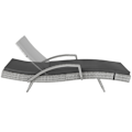 Miniatyrbillede 6 af 10: tectake Polyrattan liggestol Océane -  lysegrå Light grey