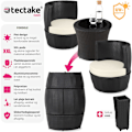 Miniatyrbillede 2 af 9: tectake Polyrattan loungesæt Nizza -  sort Black