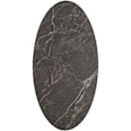 Miniatyrbillede 5 af 7: tectake Ovalt sofabord Acerra, marmorlook 100x50x34,5 cm -  sort Black