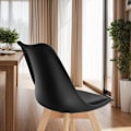 Miniatyrbillede 3 af 11: tectake Spisebordsstole Friederike -  sort Black