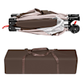 Miniatyrbillede 4 af 8: tectake Weekendseng 126x65x80cm med transporttaske -  coffee Espresso