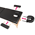 Miniatyrbillede 7 af 10: tectake Massagebriks med 2 zoner, 5cm polstring  + taske -  sort Black