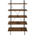 Miniatyrbillede 4 af 9: tectake Reol Glasgow 106 x 34,5 x 179,5 cm -  Industrielt mørkt træ, rustikt Dark brown