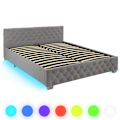 Miniatyrbillede 4 af 11: Sengeramme med LED-strips og opbevaring - mørkegrå,180 x 200 cm Dark grey